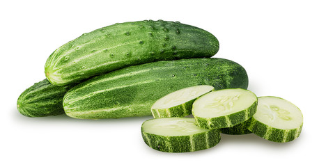 Three freach cucumber and sliced