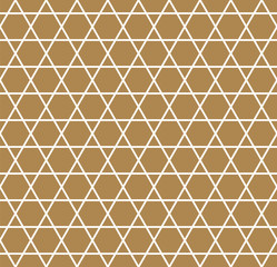 Seamless Japanese Pattern Kumiko For Shoji Screen.Brown Color Background.