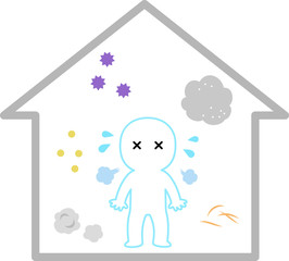 ハウスダストで困っている人物