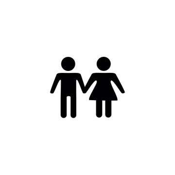 happy kids holding hands, children Outline Vector