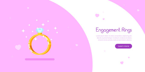 Engagement rings banner design.