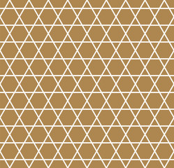 Seamless Japanese Pattern Kumiko For Shoji Screen.Brown Color Background.