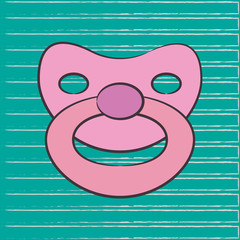 baby pacifier vector illustration