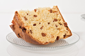 panettone basso tradizionale fetta dolce natalizio Italiano