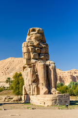 Memnon colossi (statues of the Pharaoh Amenhotep III) in Luxor, Egypt