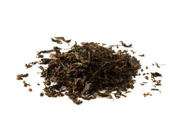 Dried Ivan tea isolated on white background.