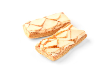 Puff cookies isolated on white background.