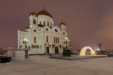 Fototapeta na wymiar Christ-Erlöser-Kirche in Moskau, Russland