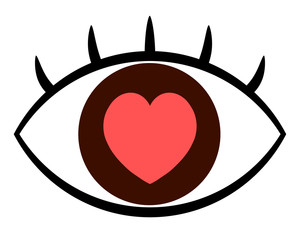 ハートの目