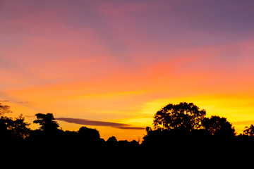 Scenery in the sunrise
