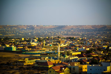 Aerial view to Hargeisa, biggest city of Somaliland, Somalia - 246122127