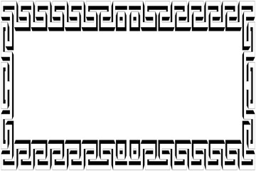 Vintage frame with geometric ornament. Template for your design