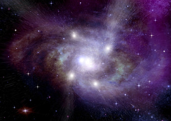 galaxy in a free space