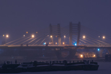 Bridge Betancourt in the winter, in St. Petersburg.