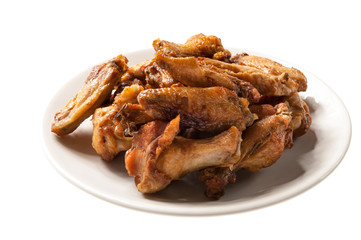 chiken wings on the plate
