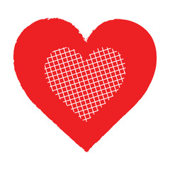 Obraz na płótnie Canvas Red heart vector design for valentine's day.