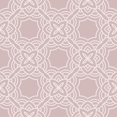 Abstract floral ornament in geometric style. Vector illustration. Beige color