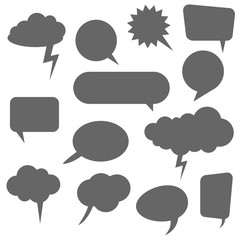 different speech bubbles collection