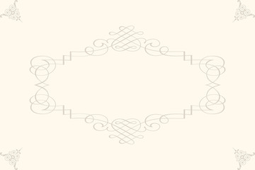Vintage frame with ornament. Greeting card. Template for your design