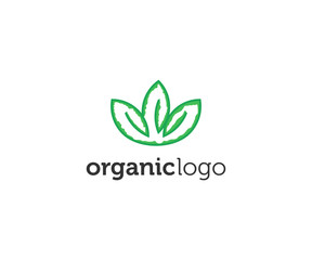 abstract organic logo design template
