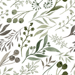 Watercolour illustration of hand painted. Cute design for wallpaper, textile, fabric, wrapping paper, background. Watercolour seamless pattern with elements.