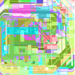 The background of colored geometric shapes for 2D, 3D design and for text, banner, poster, label, sticker, layout.