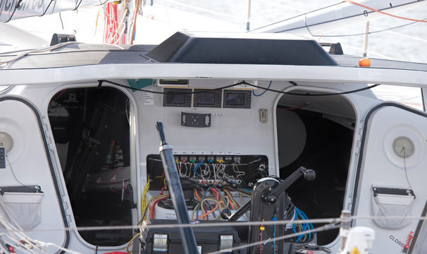 command post of an Imoca boat