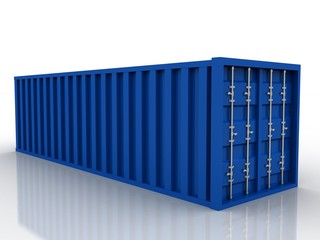 Container export. 3d illustration