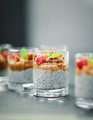 Homemade chia pudding vegan recipe