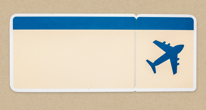 Fototapeta A boarding pass isolated on background