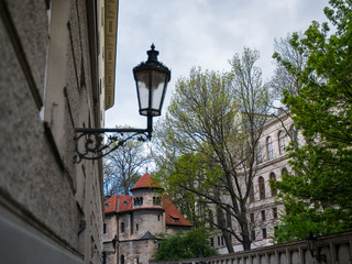 Fototapeta na wymiar Street view in Prageu