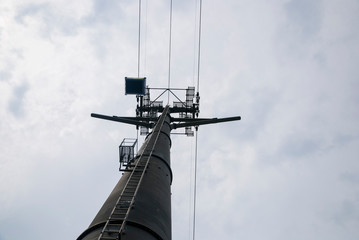 Obraz premium Cableway on sky background. Batumi Georgia