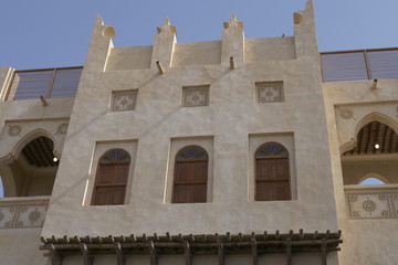 Fototapeta na wymiar Arabic building in Al-Hasa, Saudi Arabia
