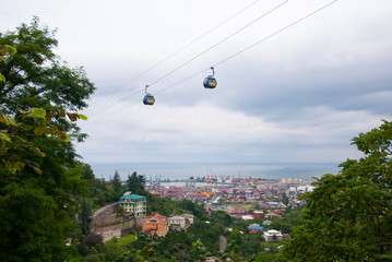Cableway to the mountains. Batumi Georgia