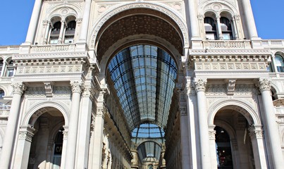 Fototapeta na wymiar Italy, Milan: Detail of Vittorio Emanuele Gallery.