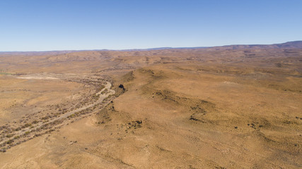 Fototapeta na wymiar Panoramic Aerial view over the Karoo region in South Africa