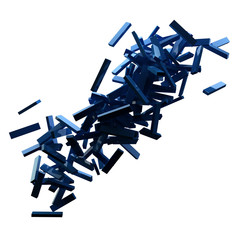 Geometric abstract composition of metallic pink cube , cylinder, glass sphere ball and cone in pastel corner background, for product display mock up. 3D rendering. - Illustration