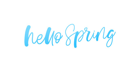 Spring lettering web banner template. Vector illustration EPS10