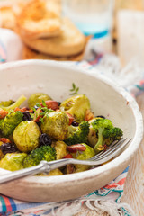 Baked Brussel sprouts.