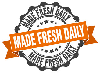 made fresh daily stamp. sign. seal