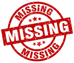 missing round red grunge stamp