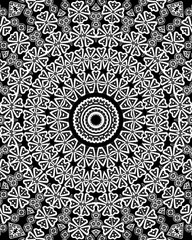 Seamless mosaic abstract lace kaleidoscope pattern