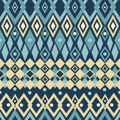 Seamless folk ornamental tribal pattern