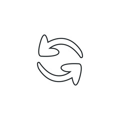 Simple black icon on white background. Repeat icon. Vector illustration web design element. 