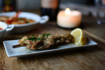 Spanish food Pinchito moruno 