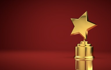 Star award red background