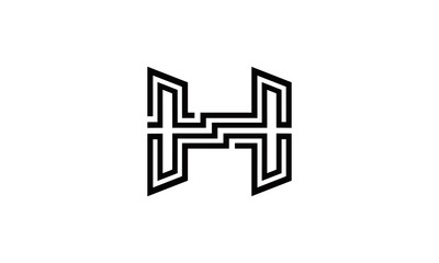 lineart H letter logo
