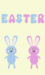 Obraz na płótnie Canvas Vector greeting card on the theme of Easter.