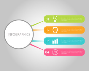Vector illustration of infographic four options.