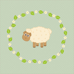 Vector greeting card on the theme of nature and animals.